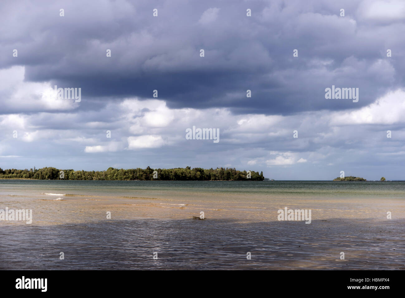 Landscape at Lake Vaettern in Sweden Stock Photo - Alamy
