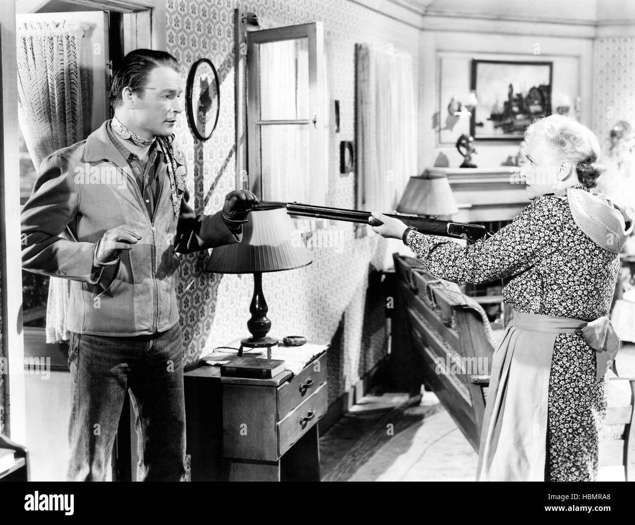 DOWN DAKOTA WAY, from left, Roy Rogers, Elisabeth Risdon, 1949 Stock