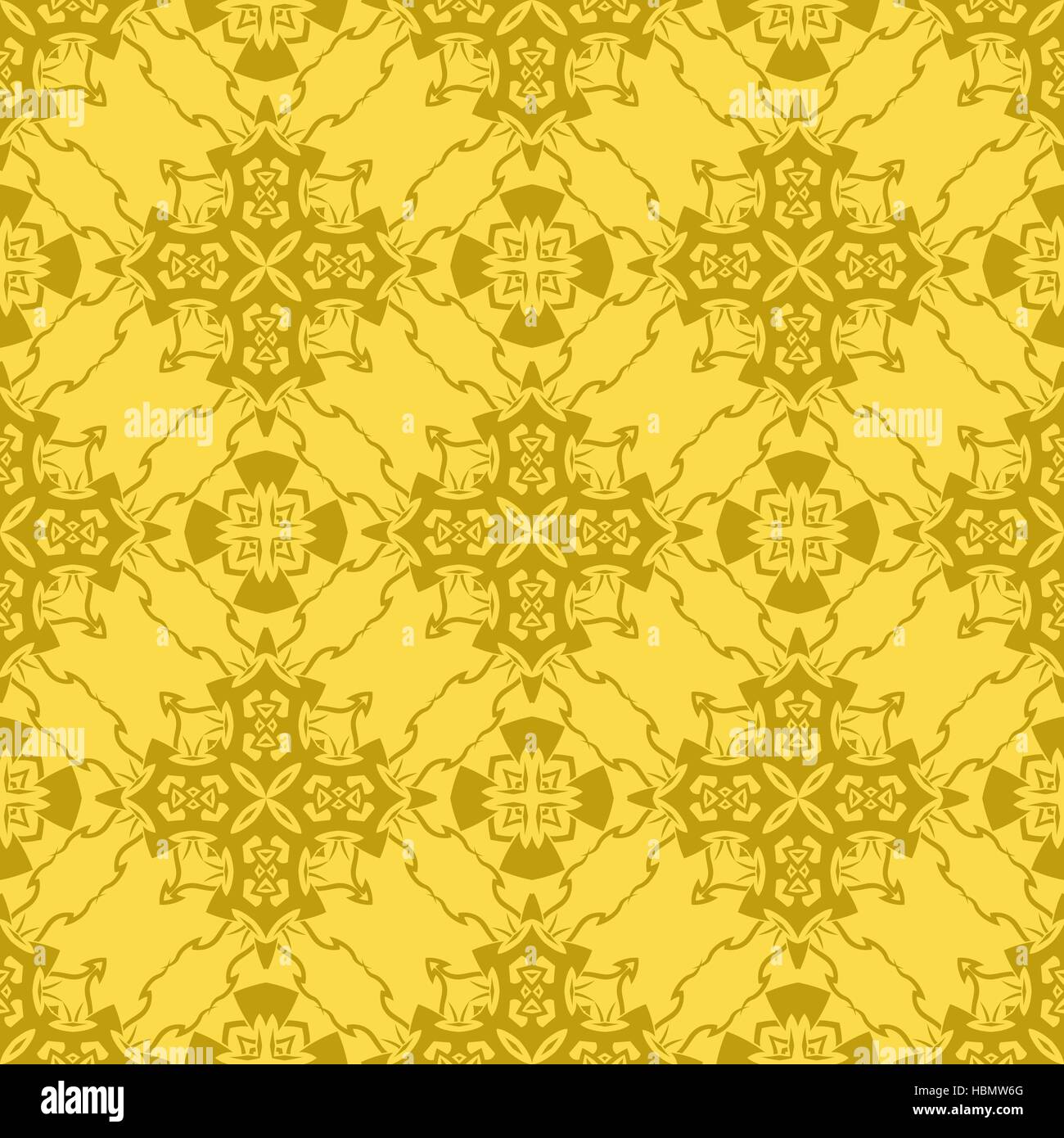 Yellow Ornamental Seamless Line Pattern Stock Vector Image & Art - Alamy