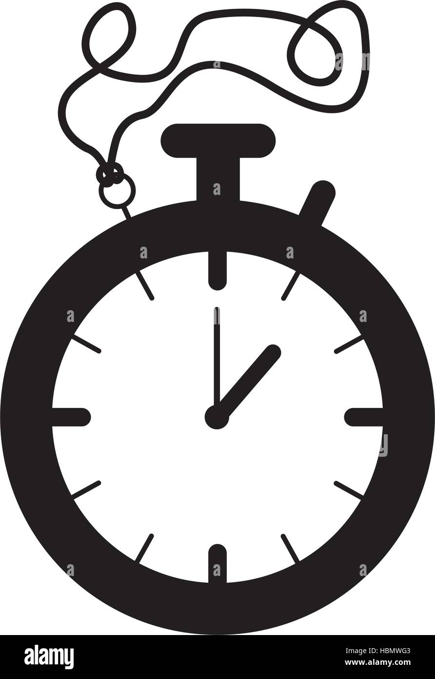silhouette black of stopwatch graphic vector illustration Stock Vector ...