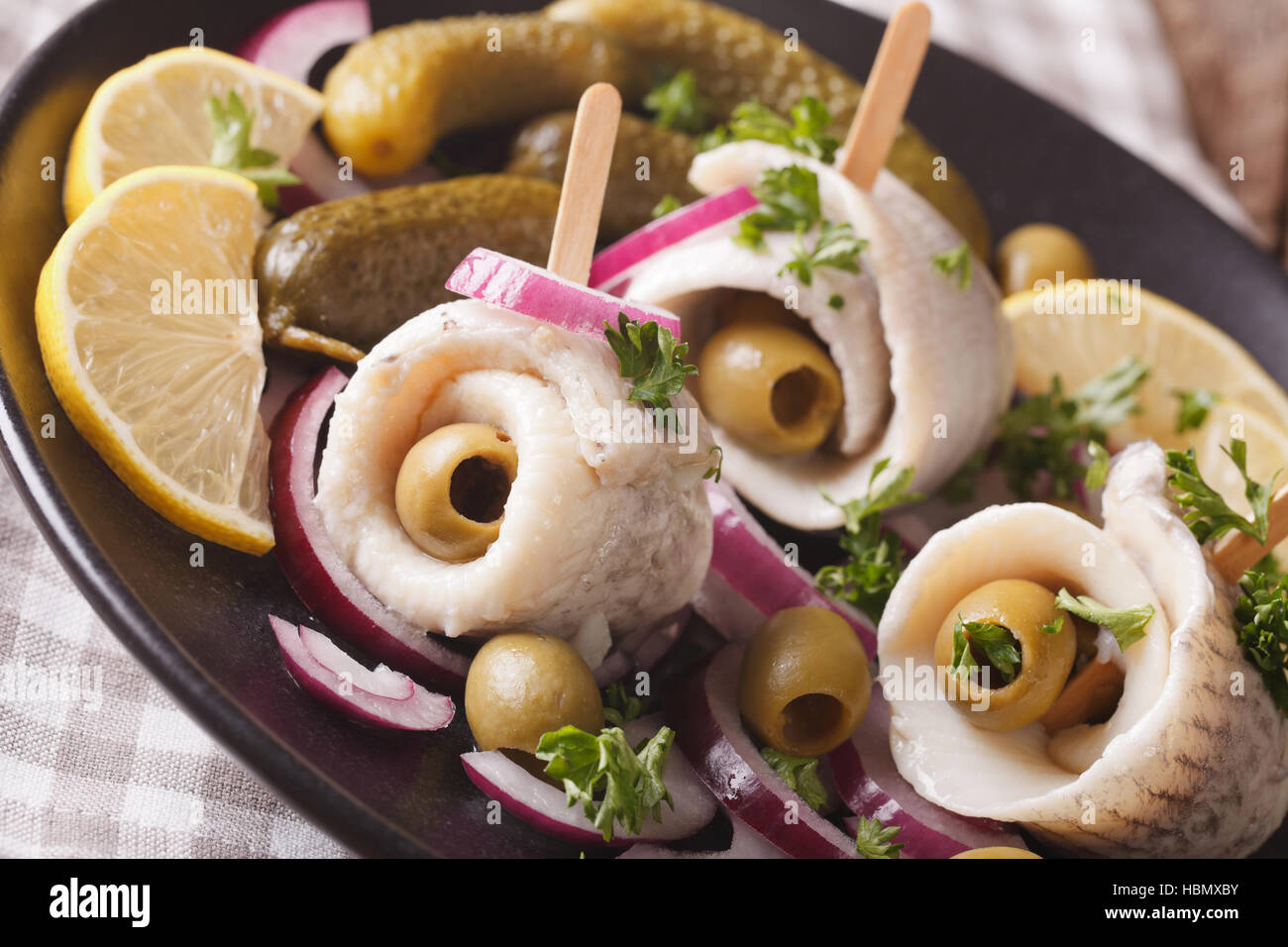 Roolmops Olives and onions hi-res stock photography and images - Alamy