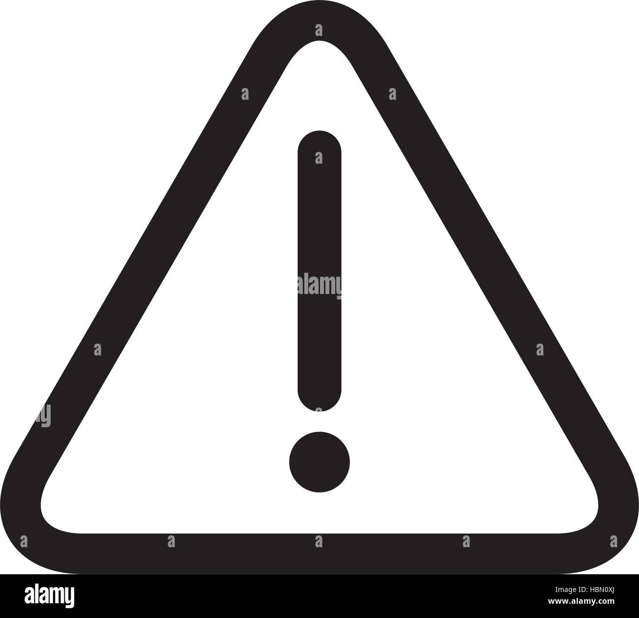 Hazard warning attention sign with exclamation mark symbol vector ...