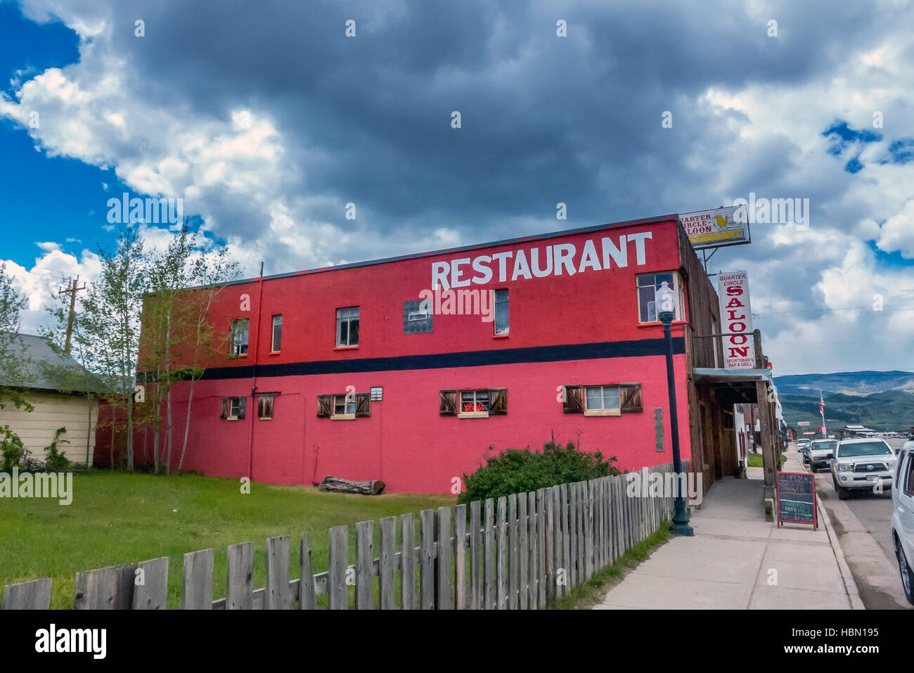 Restaurant in small town America Stock Photo - Alamy