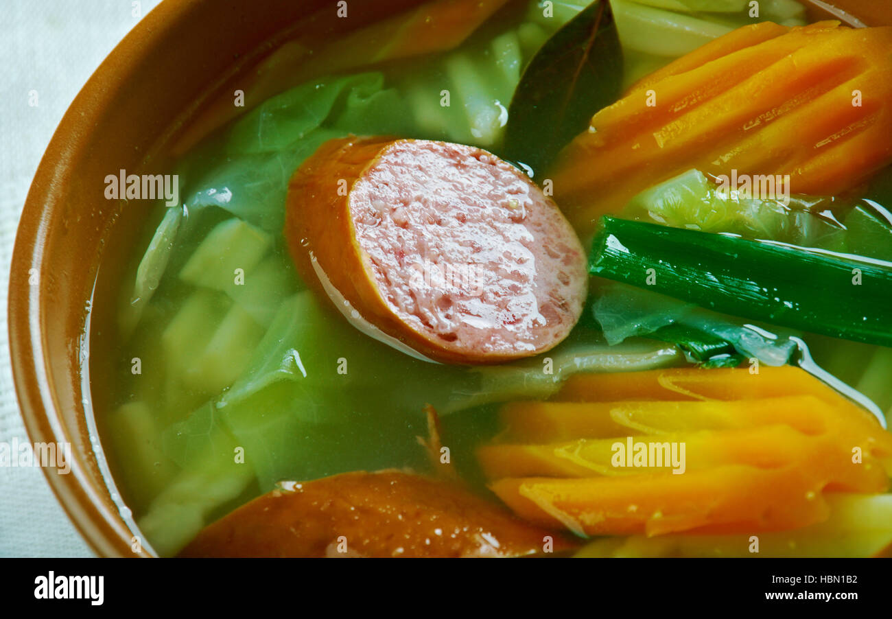 German soup with savoy cabbage Stock Photo Alamy