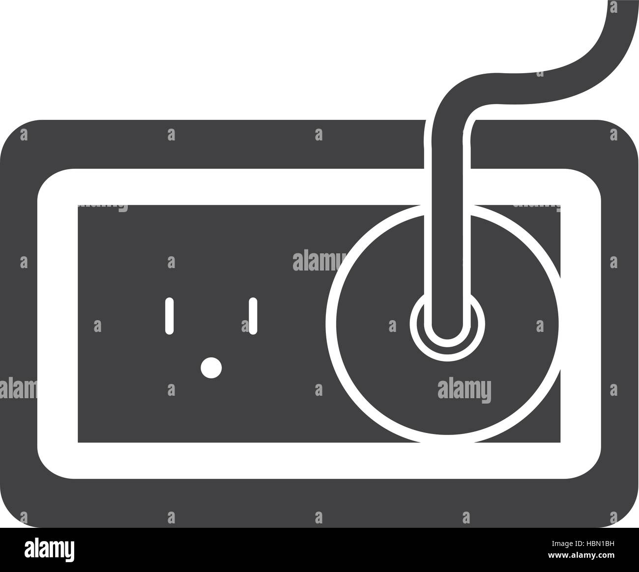 Electricity icon flat with plug and socket. Vector illustration Stock ...