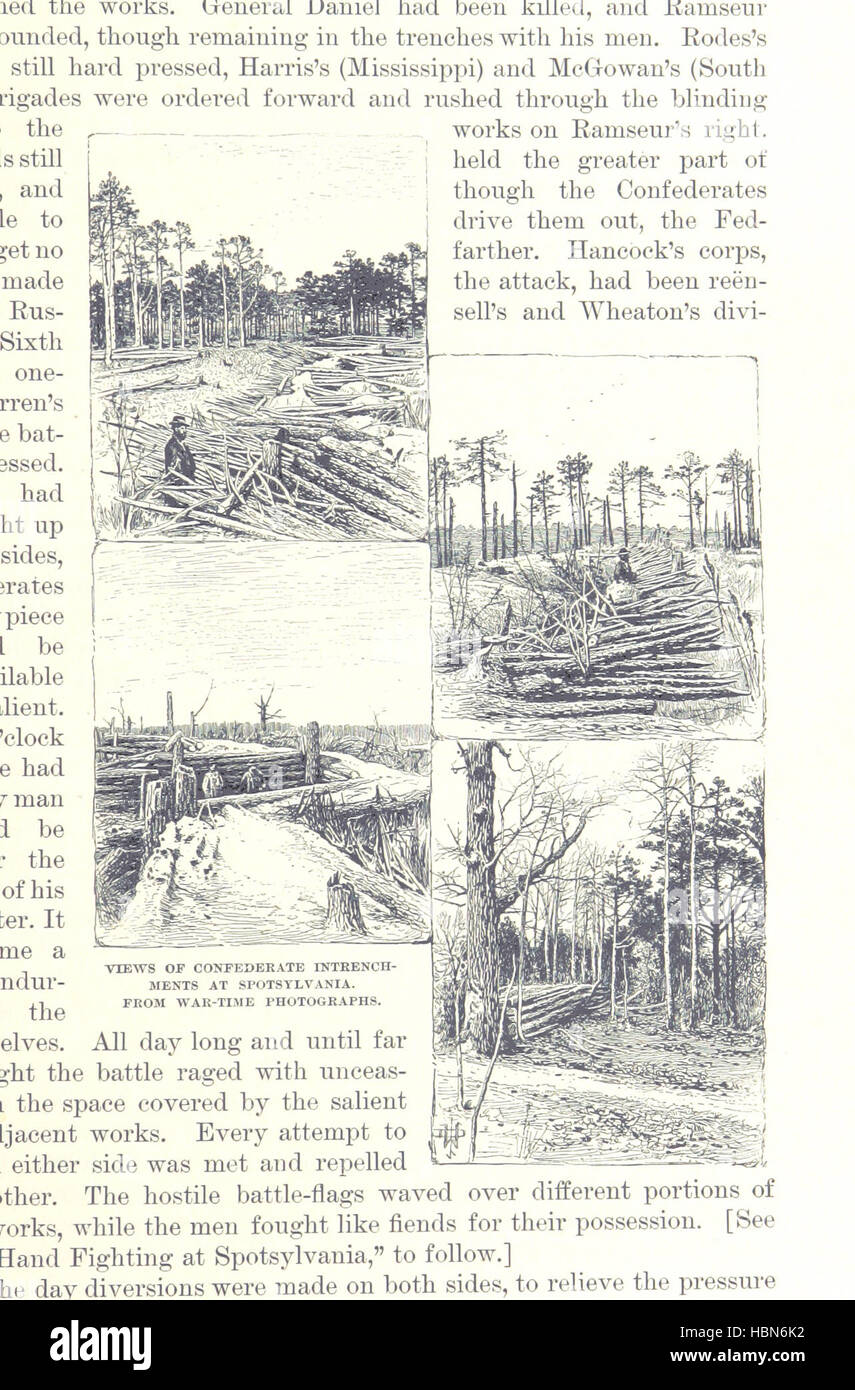 Image taken from page 155 of 'Battles and Leaders of the Civil War, being for the most part contributions by Union and Confederate officers, based upon “the Century War Series.” Edited by R. U. J. and C. C. B., etc. [Illustrated.]' Image taken from page 155 of 'Battles and Leaders of Stock Photo