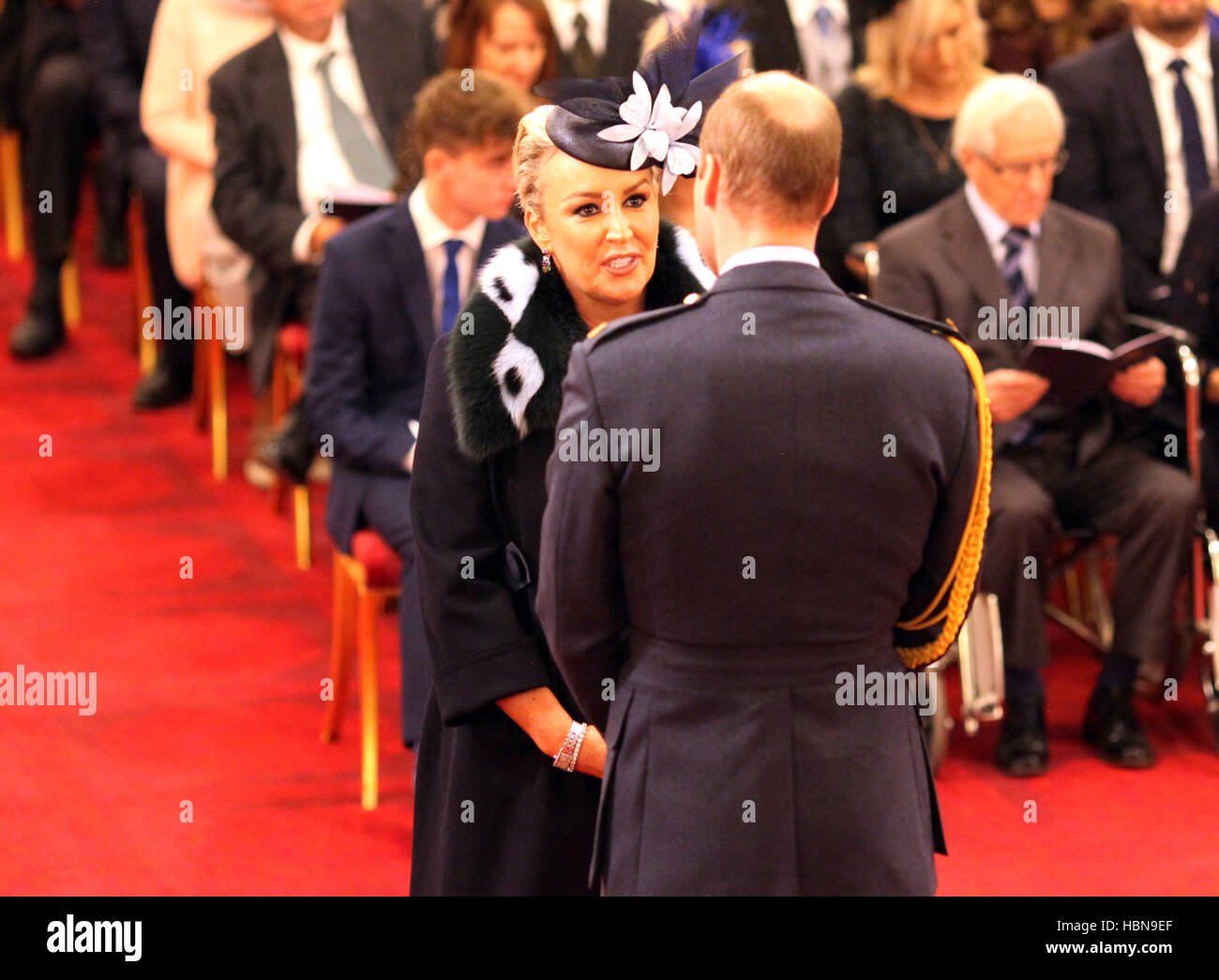 Dr. Tessa Hartmann from Glasgow is made a CBE (Commander of the Order of the British Empire) by The Duke of Cambridge at Buckingham Palace. Stock Photo