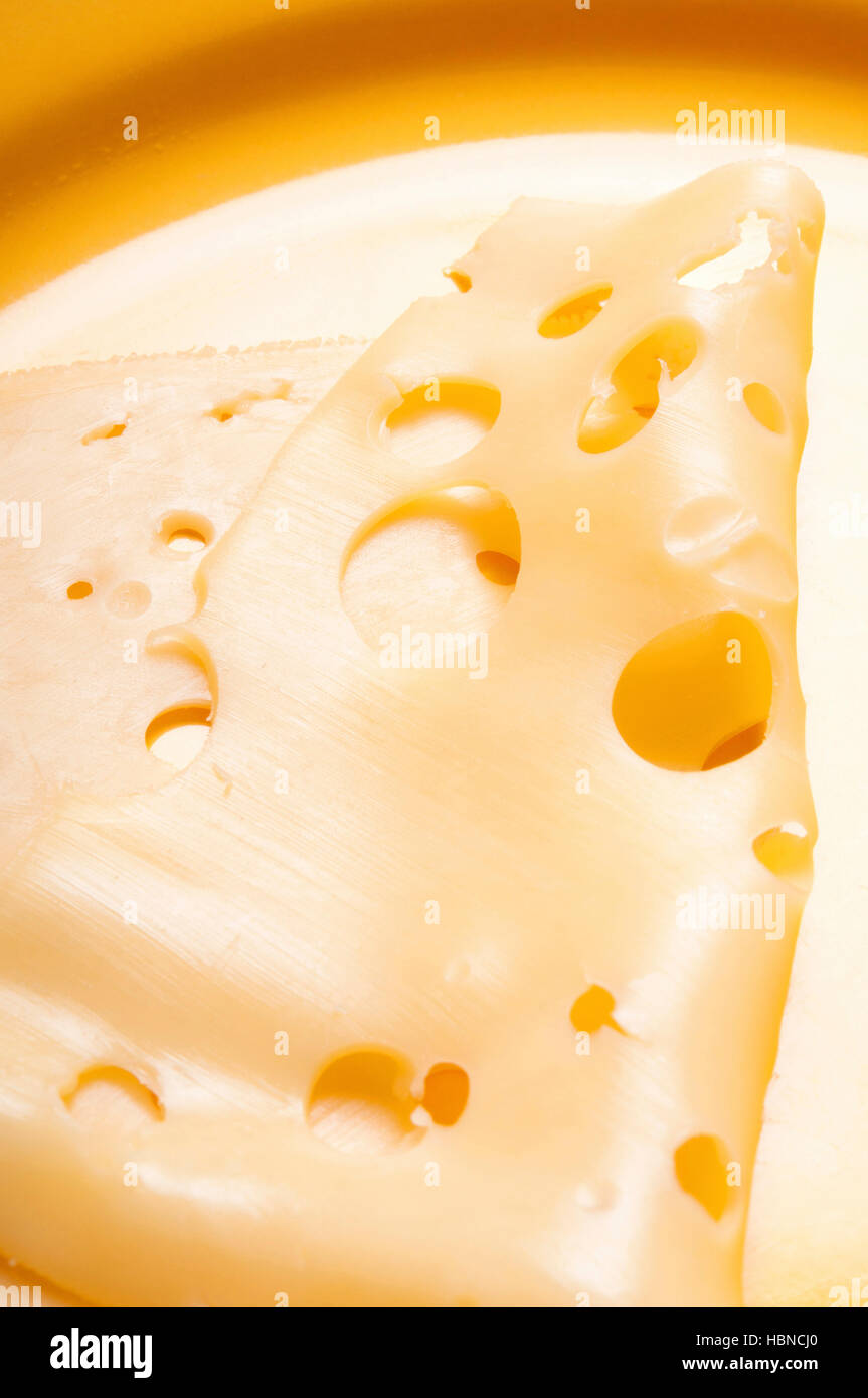 Emmental cheese sliced Stock Photo Alamy