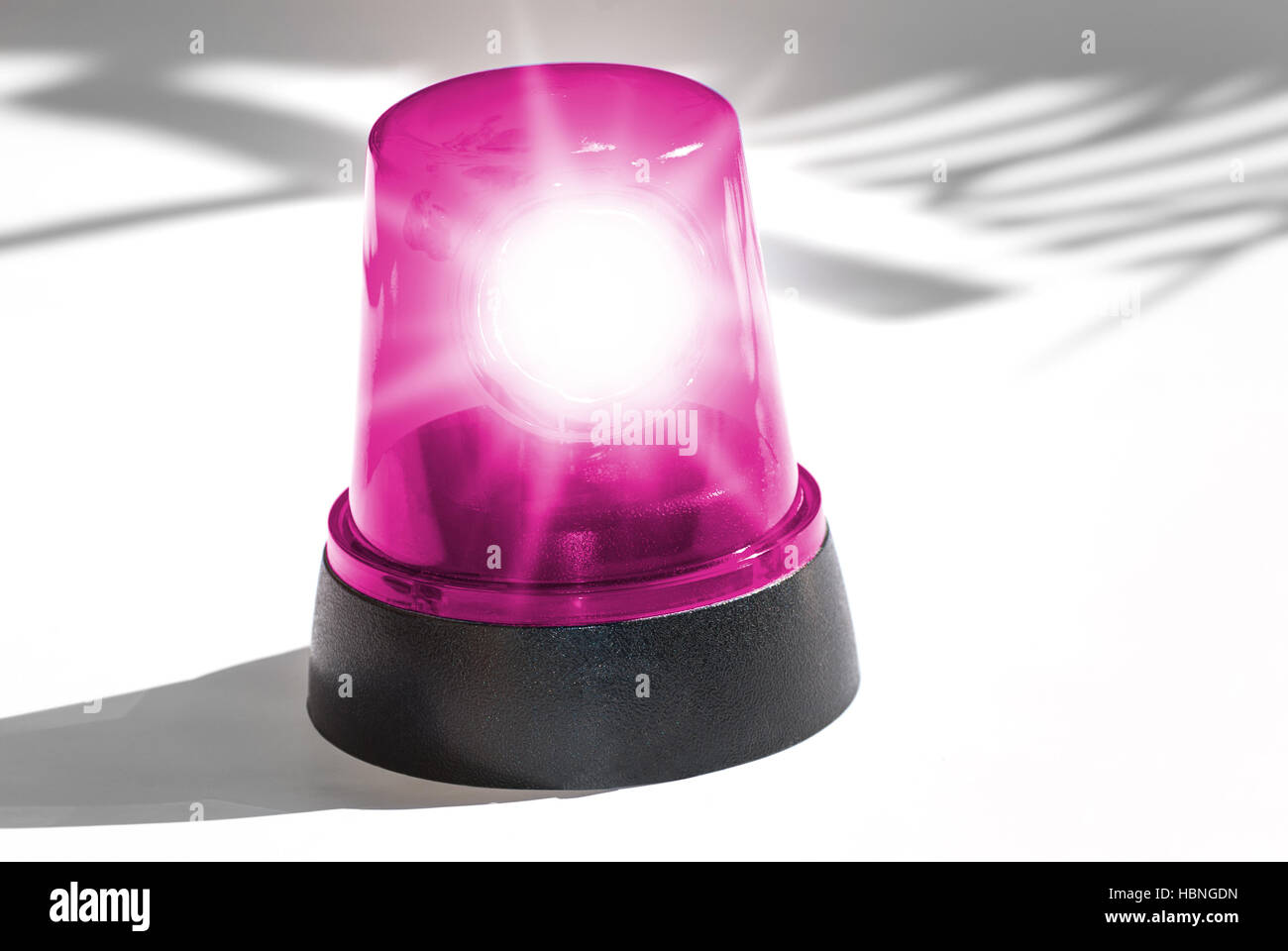 Pink Disco Party light siren Stock Photo