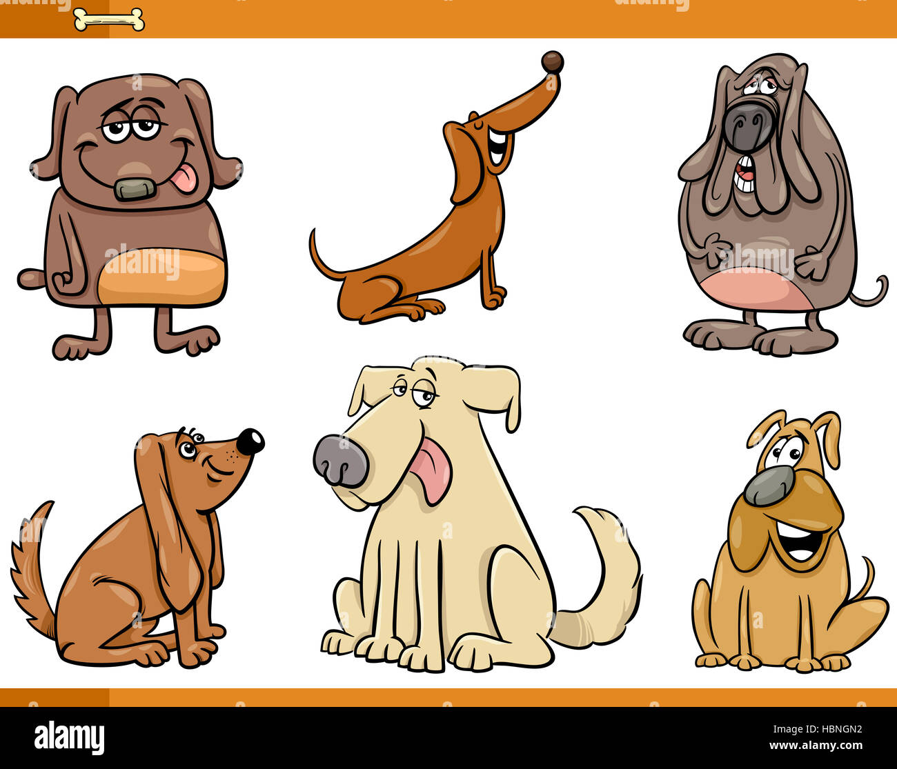 funny dog characters set Stock Photo Alamy