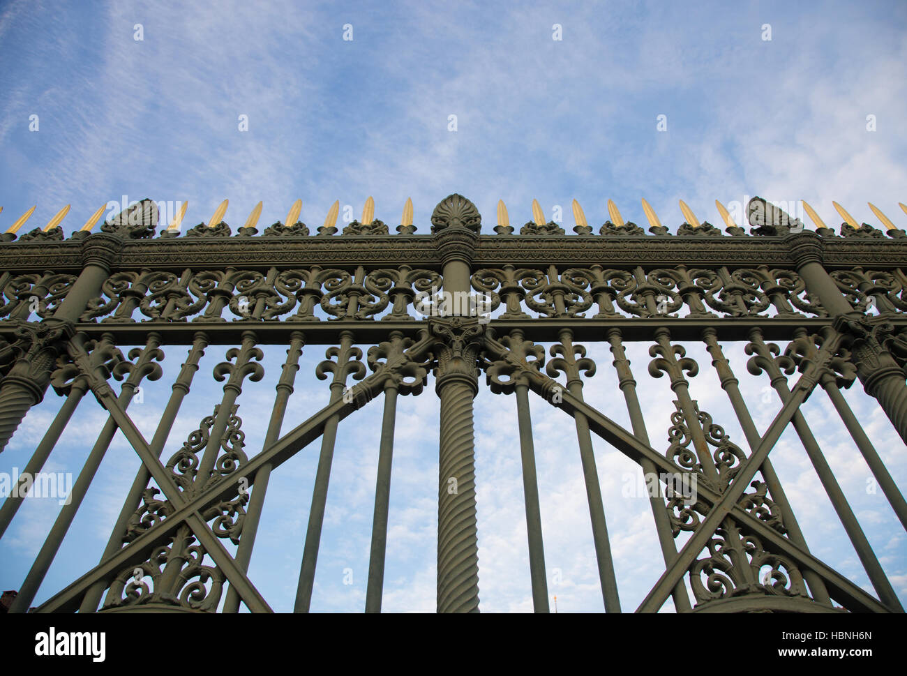 Royal Palace gate detail Stock Photo