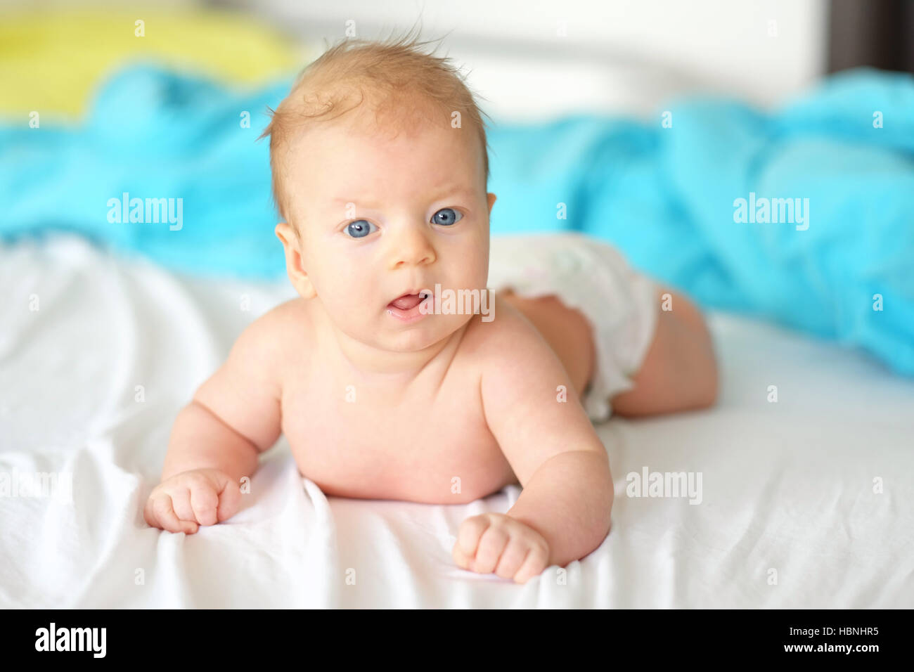 Three months old baby stock photo alamy