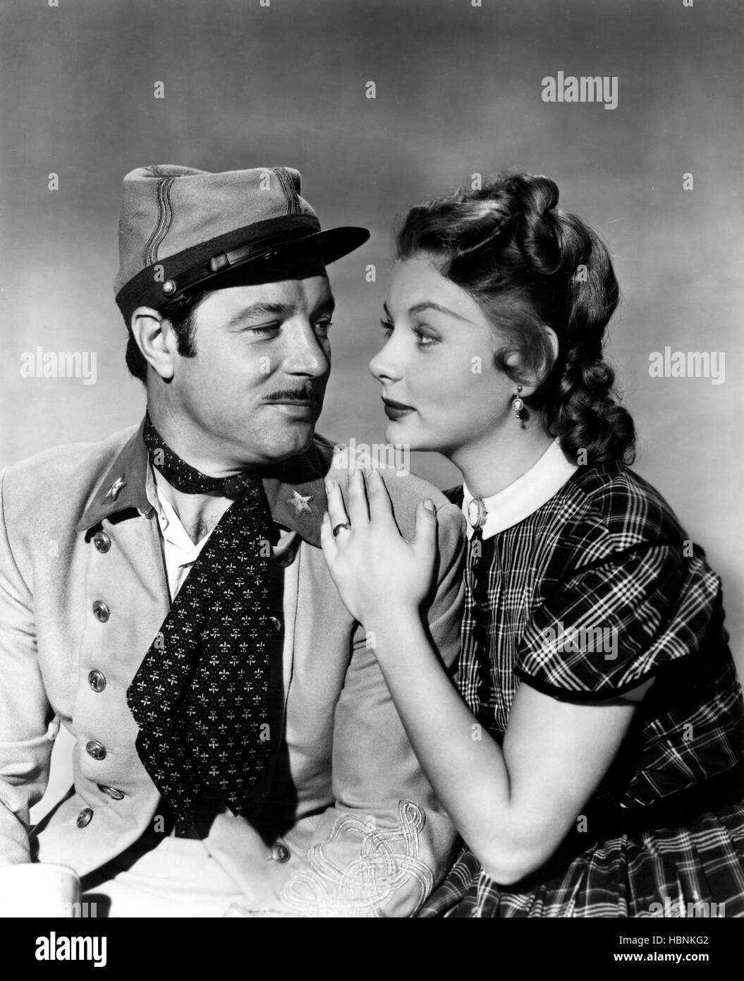 DRUMS IN THE DEEP SOUTH, James Craig, Barbara Payton, 1951 Stock Photo