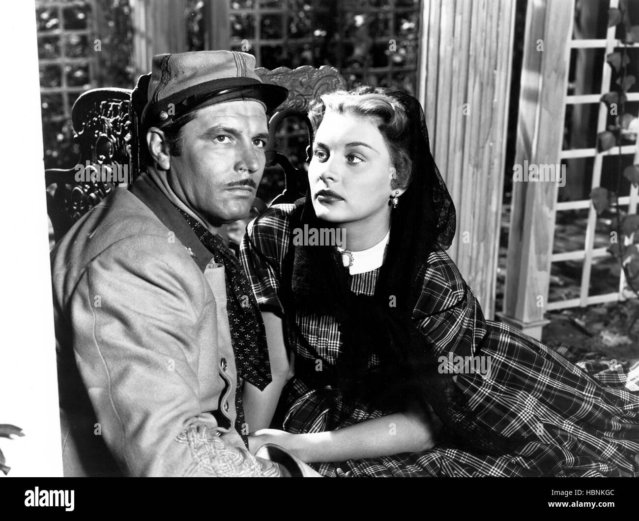 DRUMS IN THE DEEP SOUTH, James Craig, Barbara Payton, 1951 Stock Photo