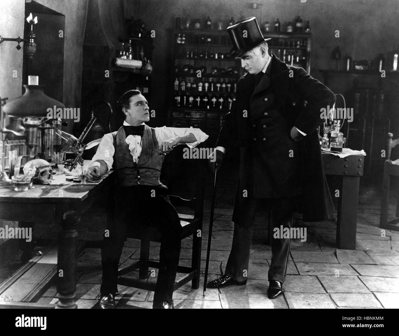 DR. JEKYLL & MR. HYDE, John Barrymore, Brandon Hurst, 1920 Stock Photo