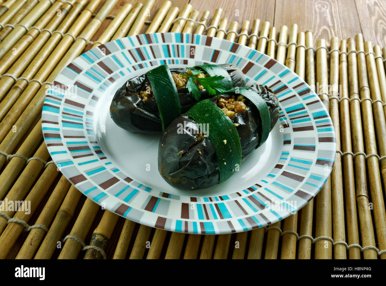 eggplants in peanut sauce Stock Photo Alamy