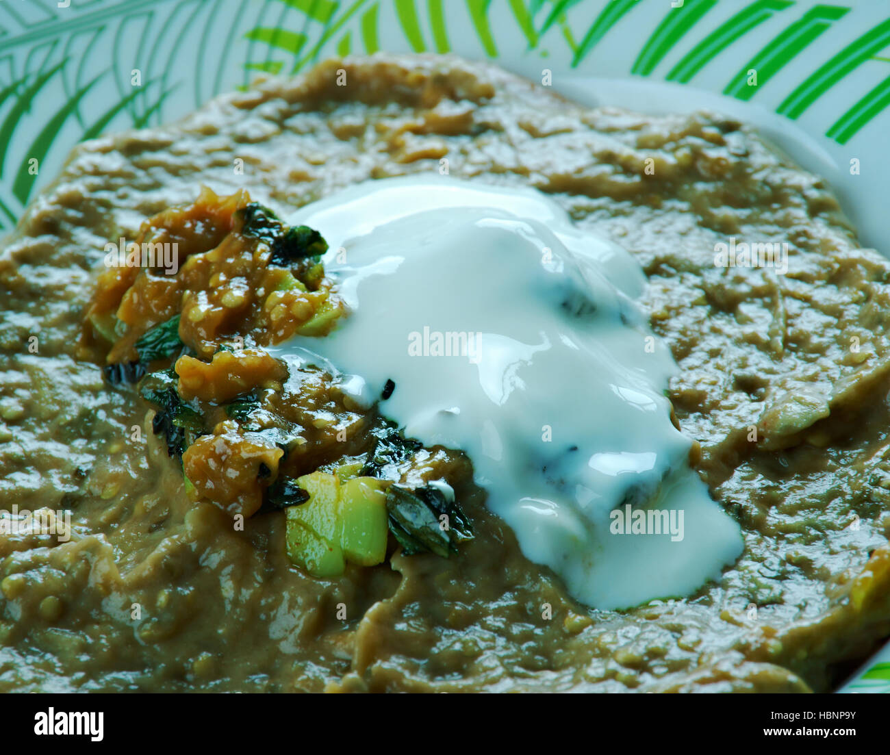 Persian Eggplant Dip Stock Photo Alamy