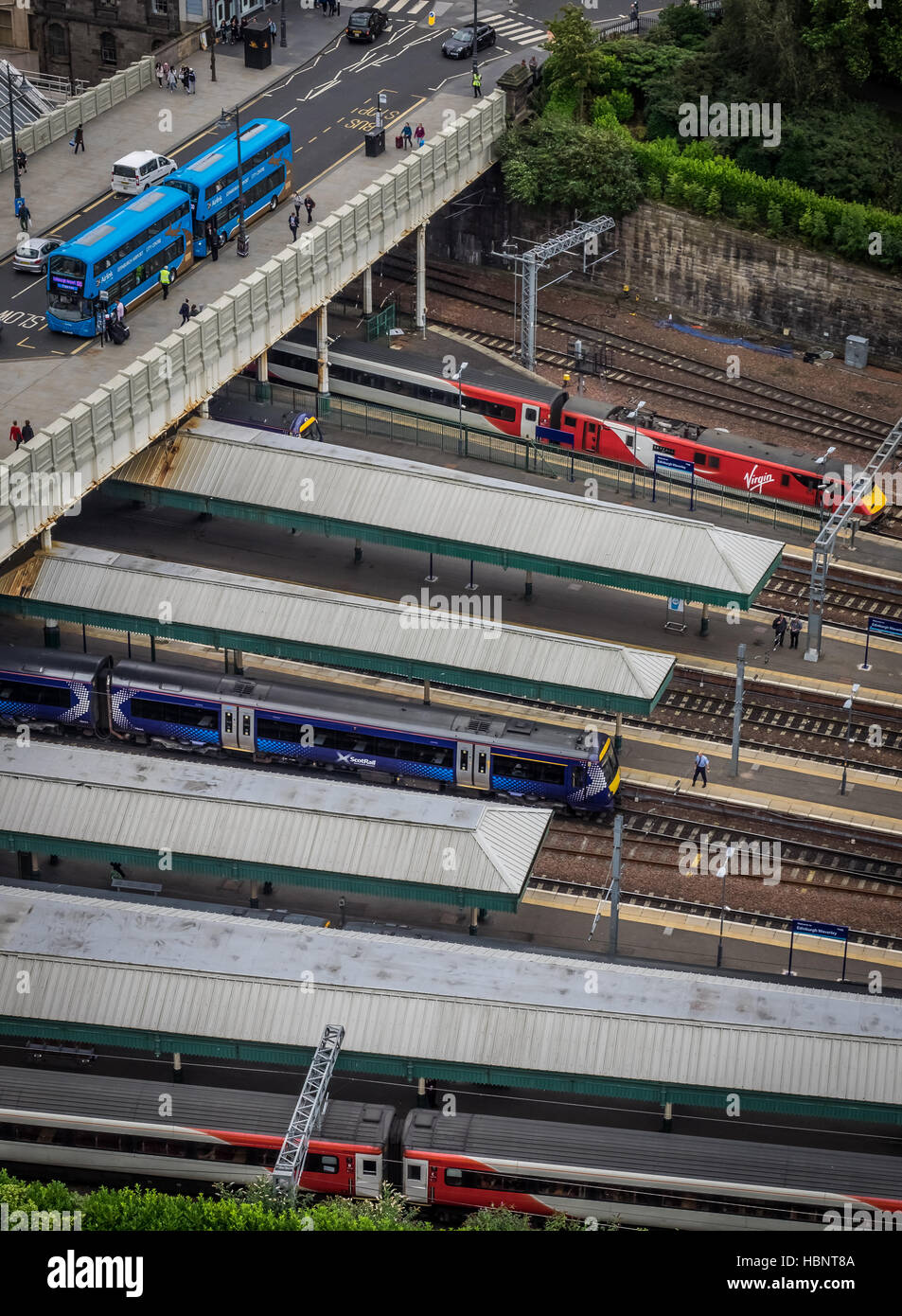 Edinburgh Waverley Train Station Stock Photo