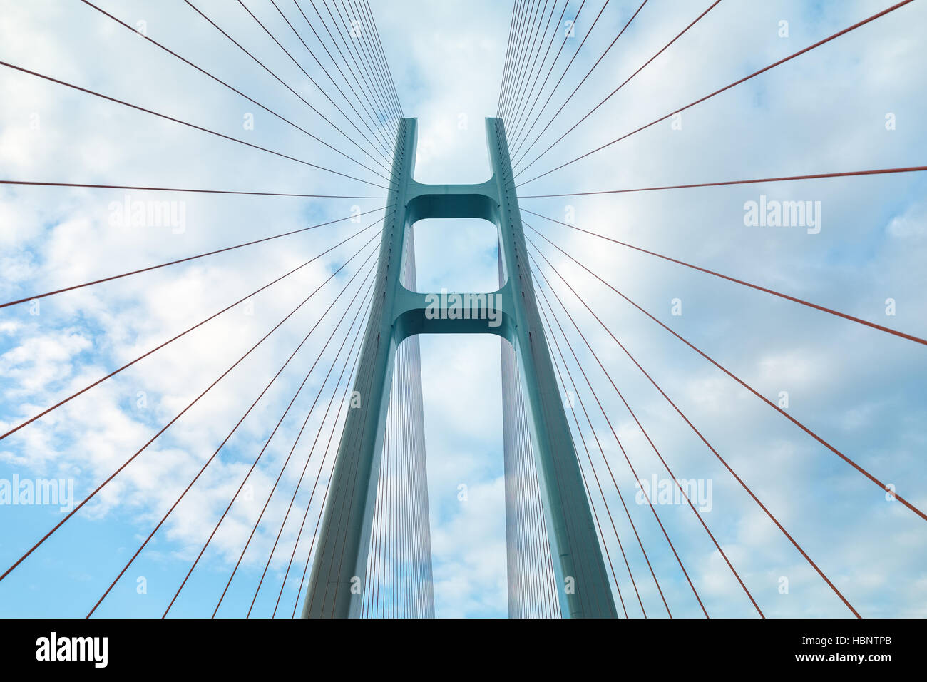 cablestayed bridge closeup Stock Photo Alamy