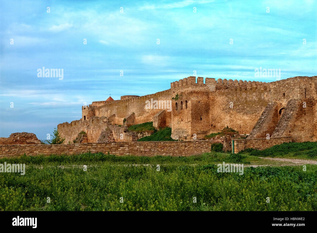 Citadel on the Dniester estuary Stock Photo
