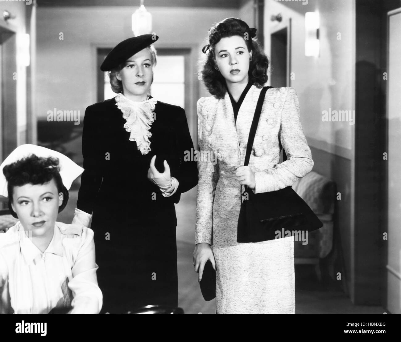 FACES IN THE FOG, Gertrude Michael (center), Jane Withers (right), 1944