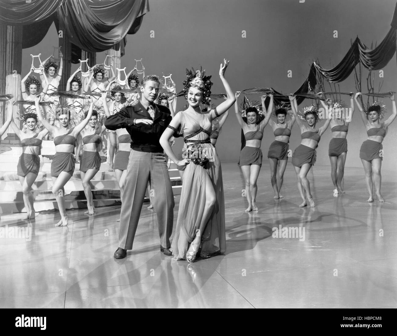 DOWN TO EARTH, from left, front, Marc Platt, Adele Jergens, 1947 Stock ...