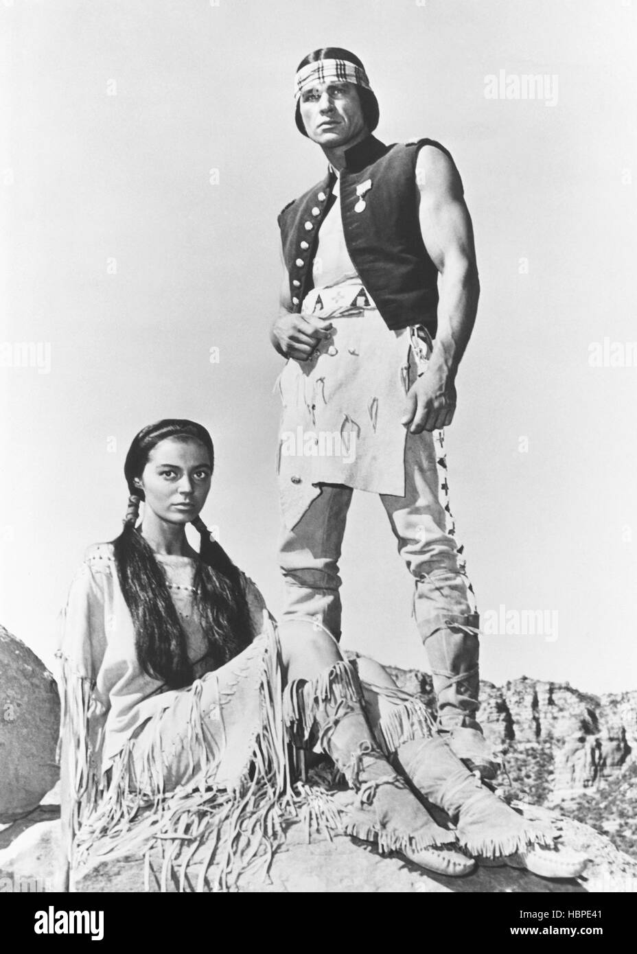 DRUM BEAT, from left Marisa Pavan, Charles Bronson, 1954 Stock Photo