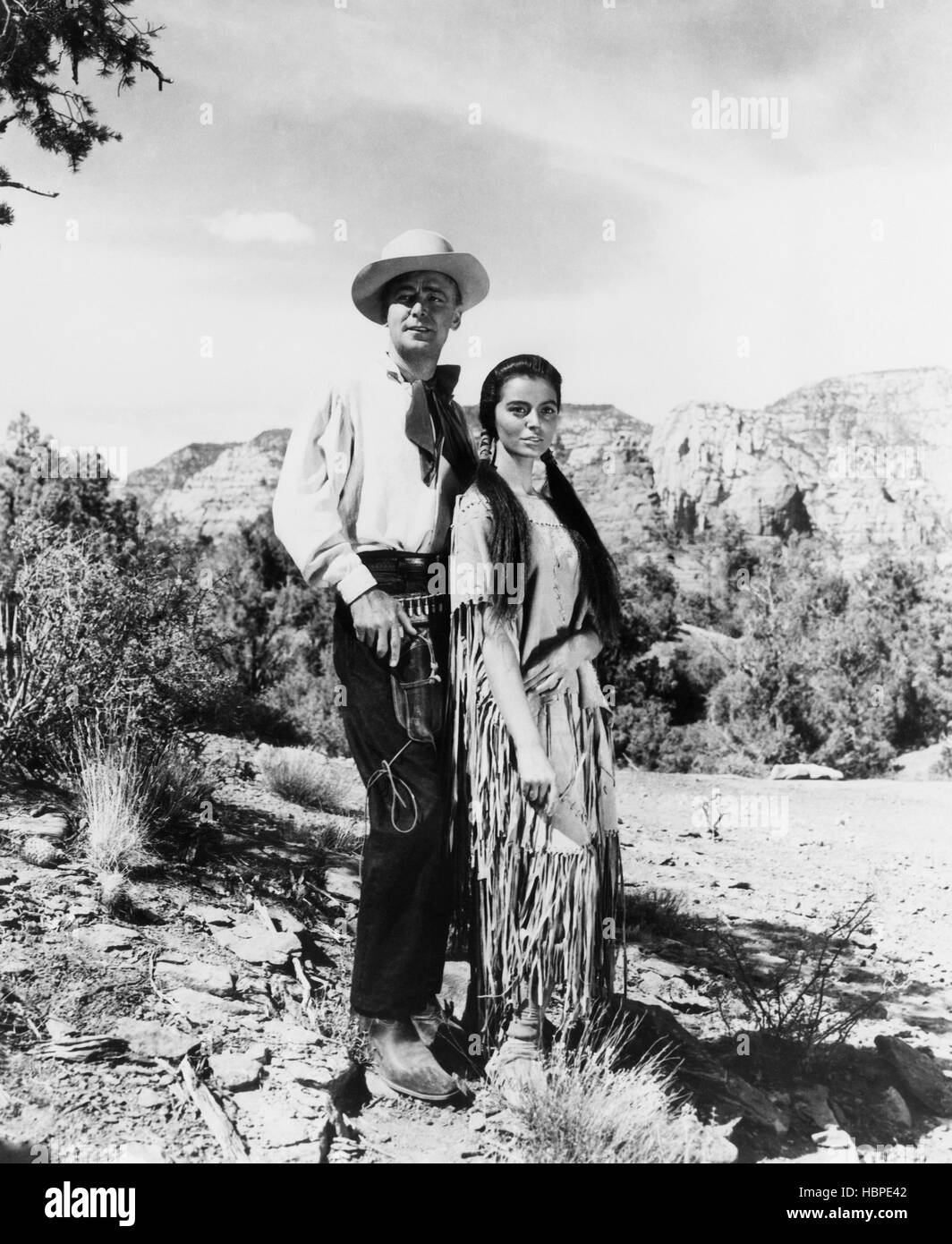 DRUM BEAT, Alan Ladd, Marisa Pavan, 1954 Stock Photo Alamy