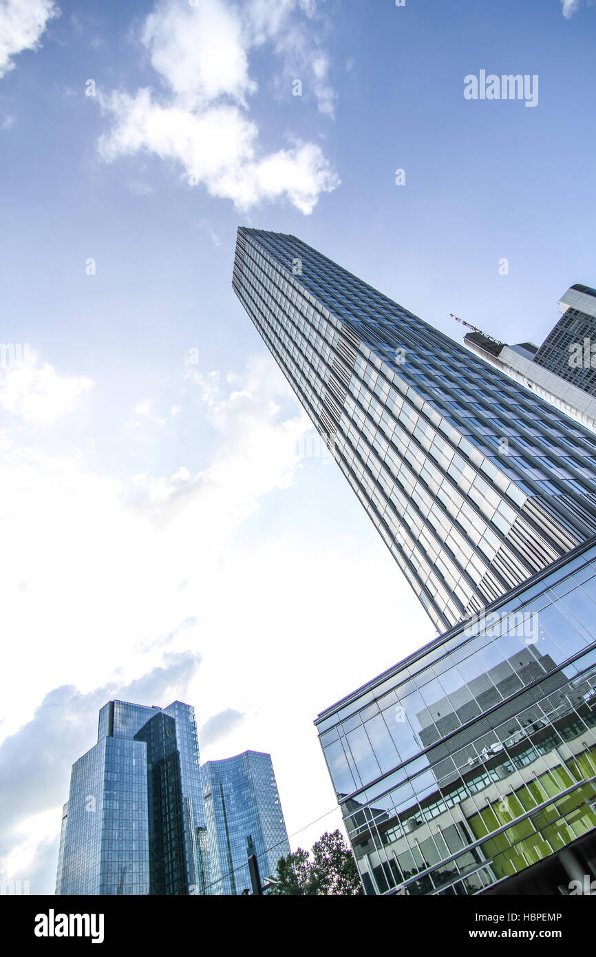 Skyscraper under a blue sky Stock Photo - Alamy