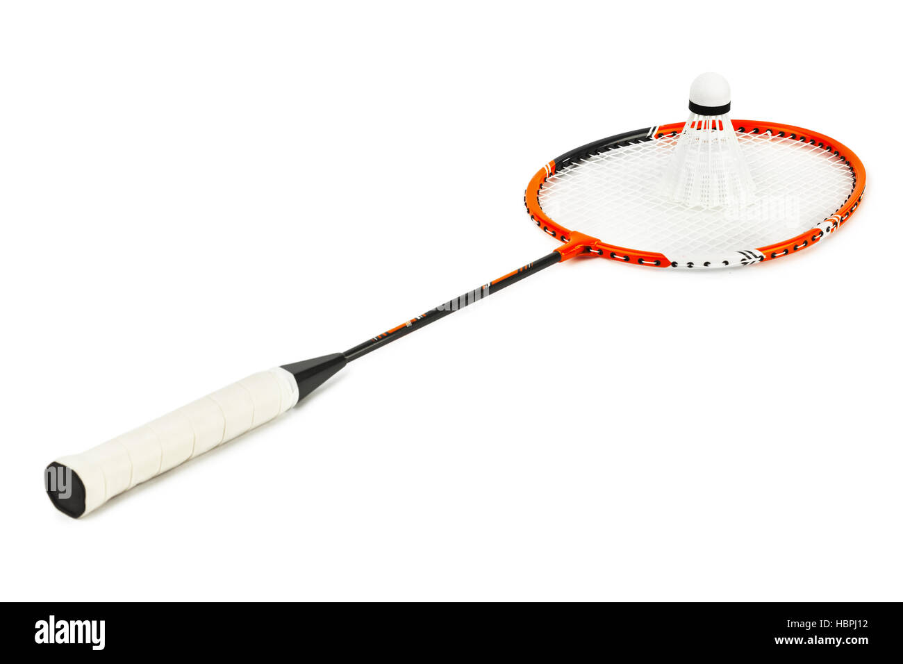 Badminton racket and shuttlecock Stock Photo Alamy