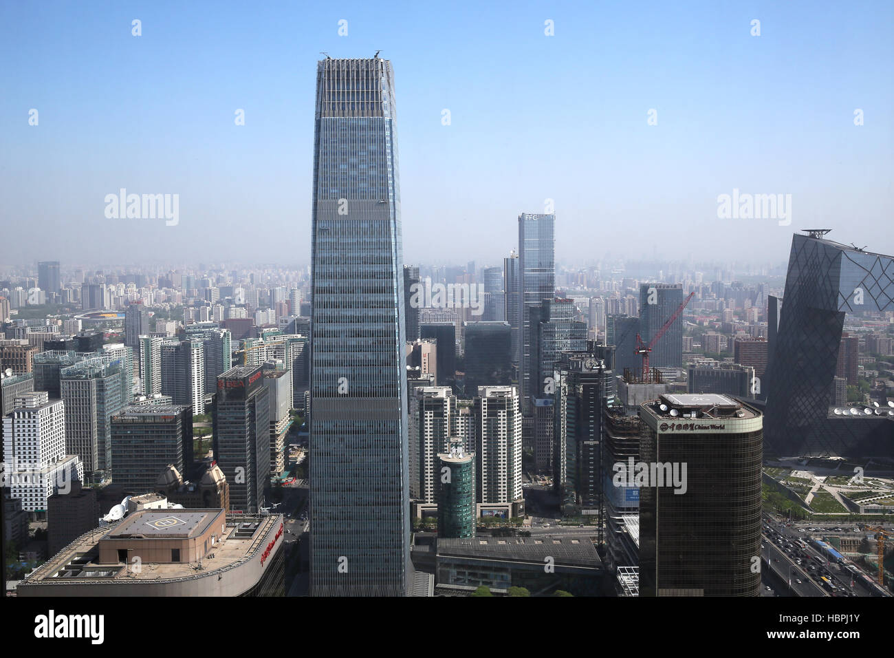 Beijing, China skyline featuring, CCTV Headquarters, the China World ...