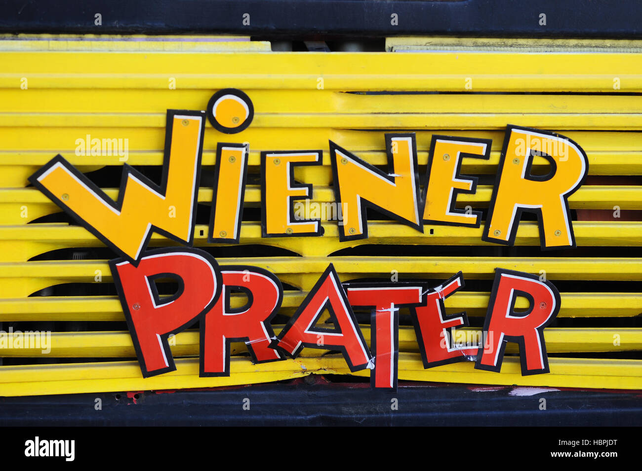 Inscription Wiener Prater Stock Photo