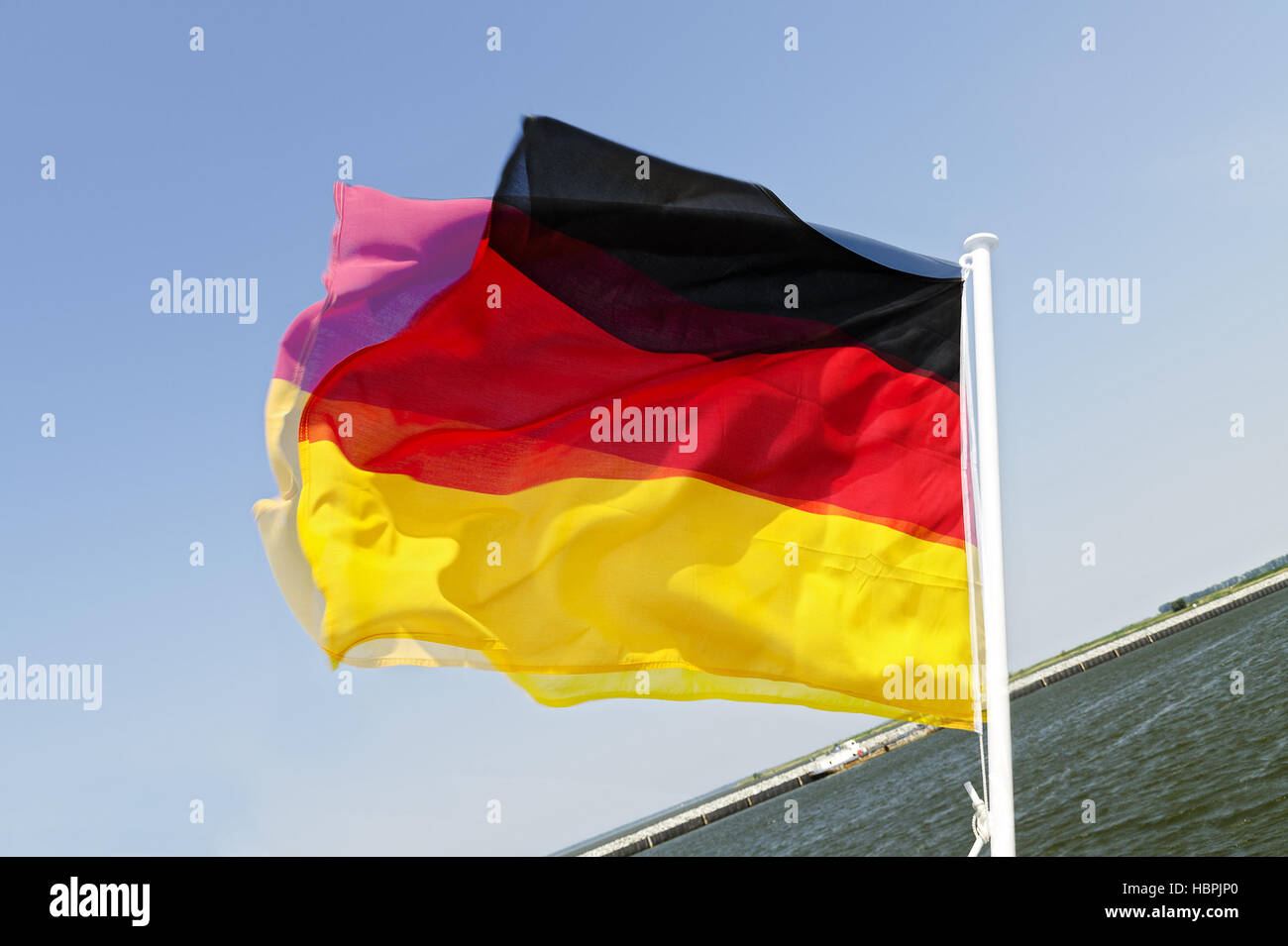 waving german flag Stock Photo