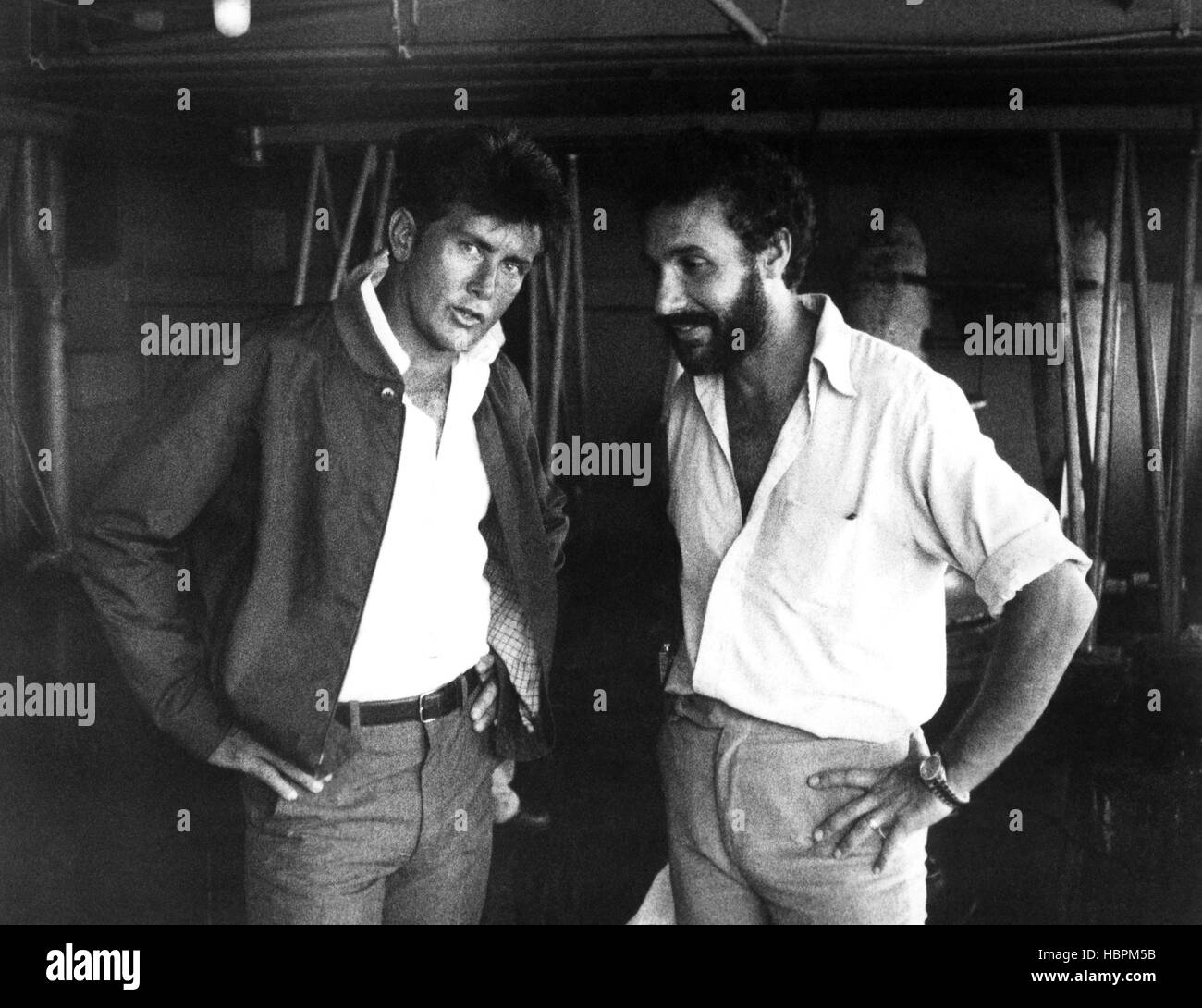 THE FINAL COUNTDOWN, Martin Sheen, producer Lloyd Kaufman, onset, 1980