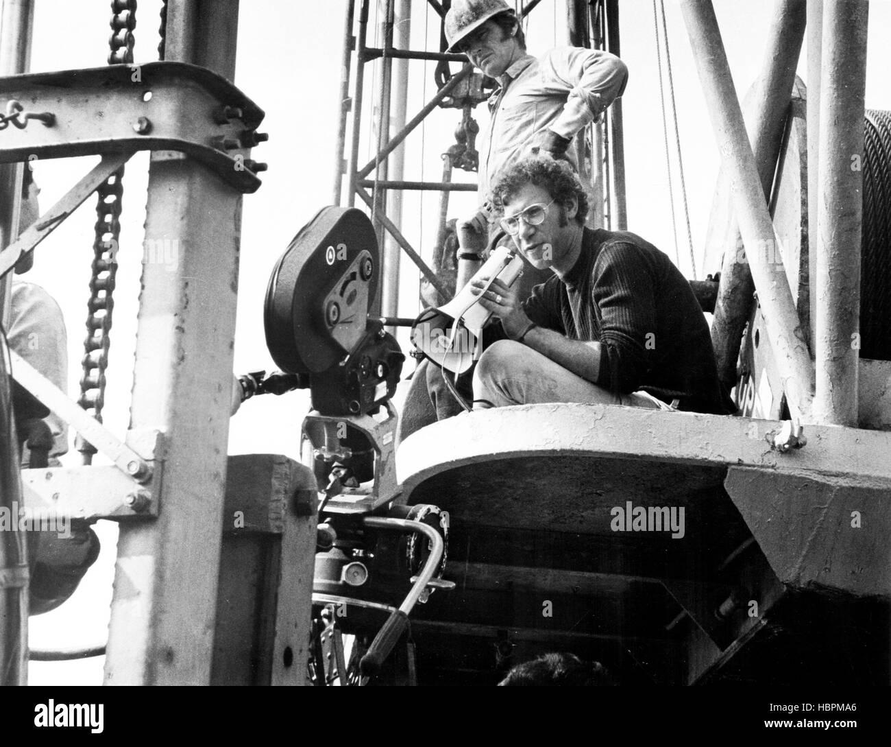 FIVE EASY PIECES, Jack Nicholson, (top), director Bob Rafelson, on-set ...