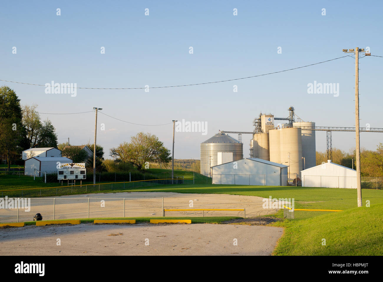 Home of the Adair Casey Bombers City Park, Adair, Iowa, USA Stock