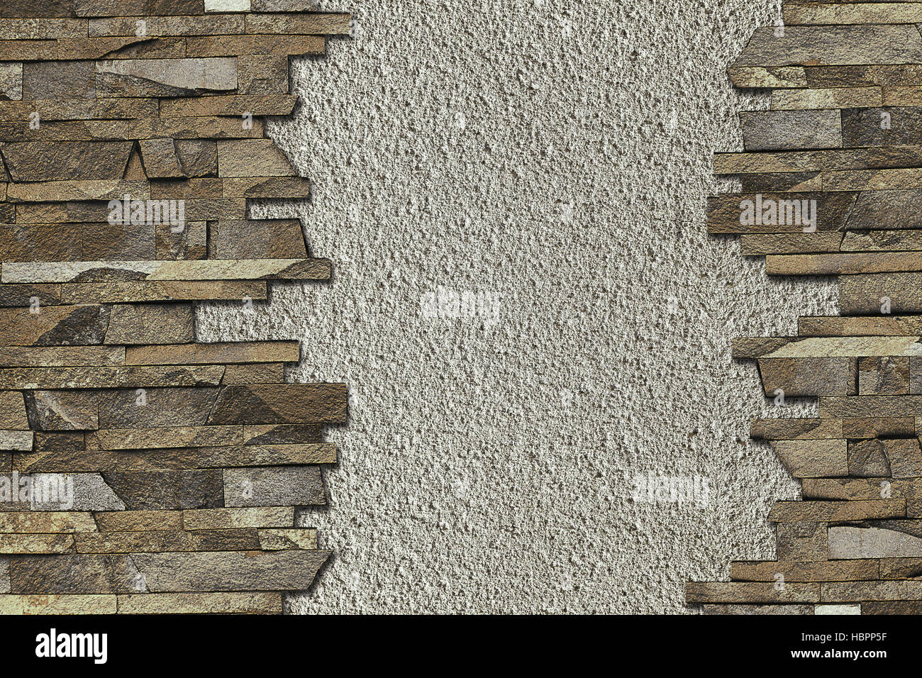abstract background with a stone wall border Stock Photo - Alamy