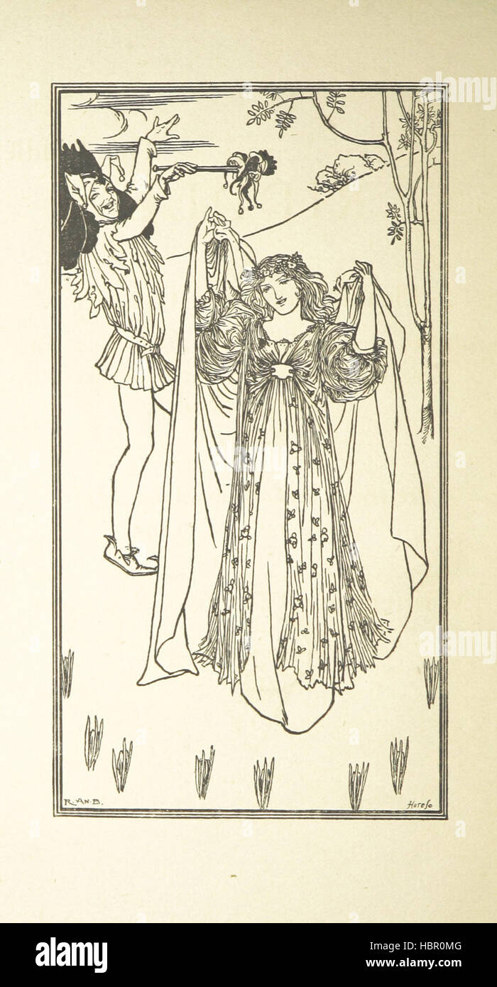 Image taken from page 4 of 'The Riddle. A pleasant pastoral comedy adapted from The Wife of Bath's Tale as it is set forth in the Works of Master Geoffrey Chaucer. Presented at Otterspool on Midsummers Eve, 1895' Image taken from page 4 of 'The Riddle A pleasant Stock Photo