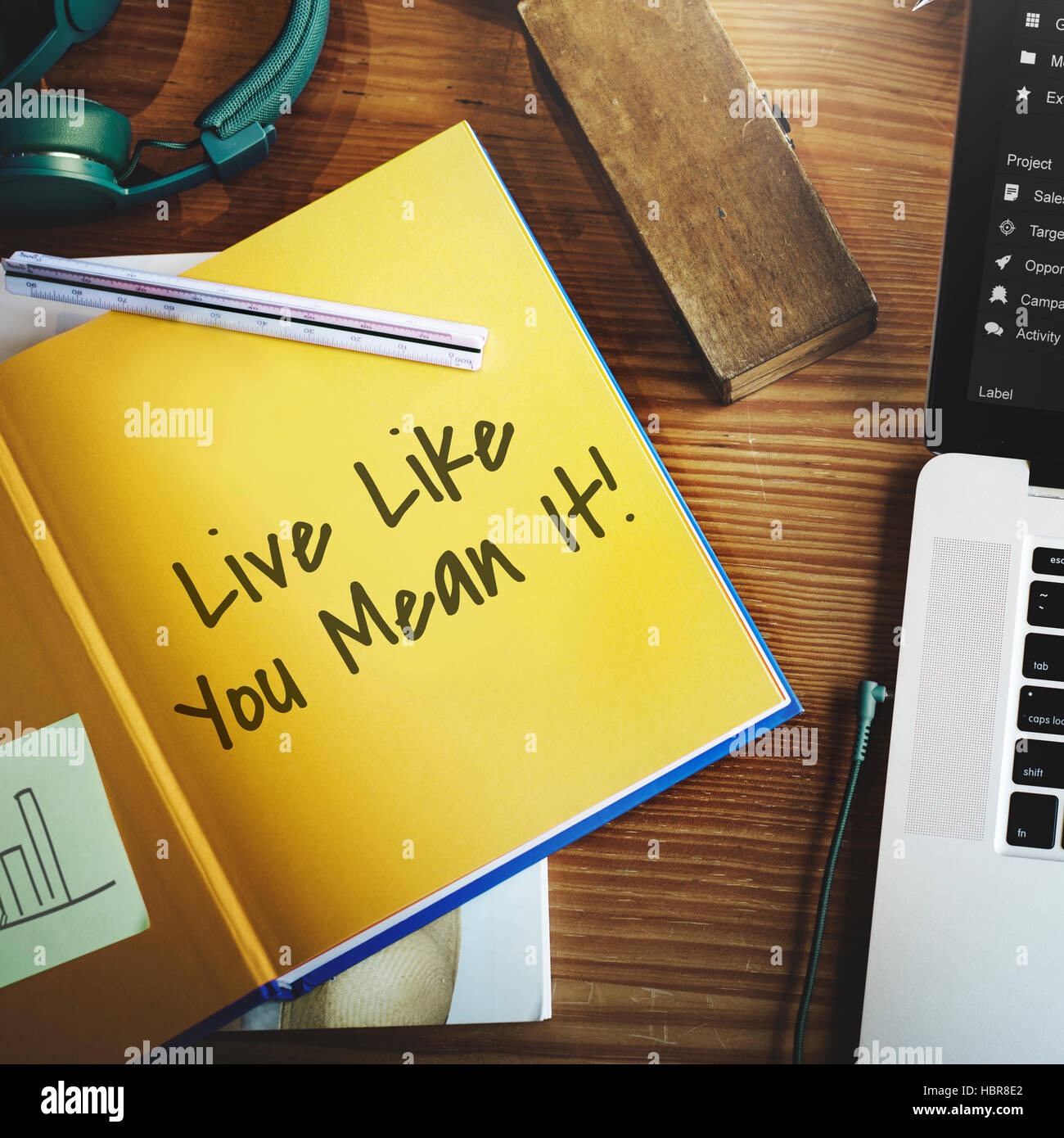 Live Like You Mean It Motivation Concept Stock Photo