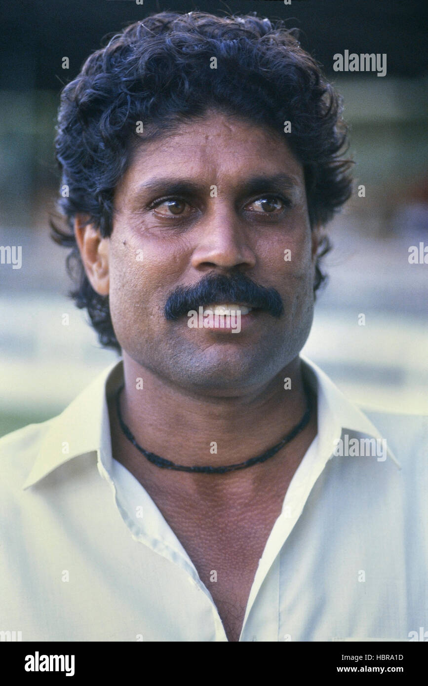 Kapil Dev. Indian cricketer. 1989 Stock Photo