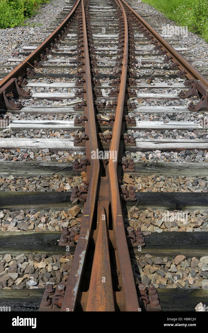 Train tracks Stock Photo