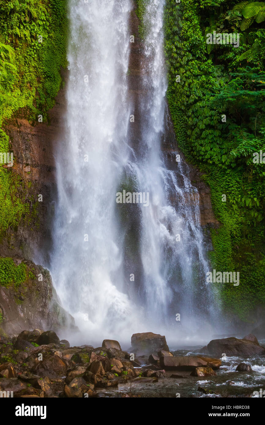 Gitgit Waterfall - Bali island Indonesia Stock Photo
