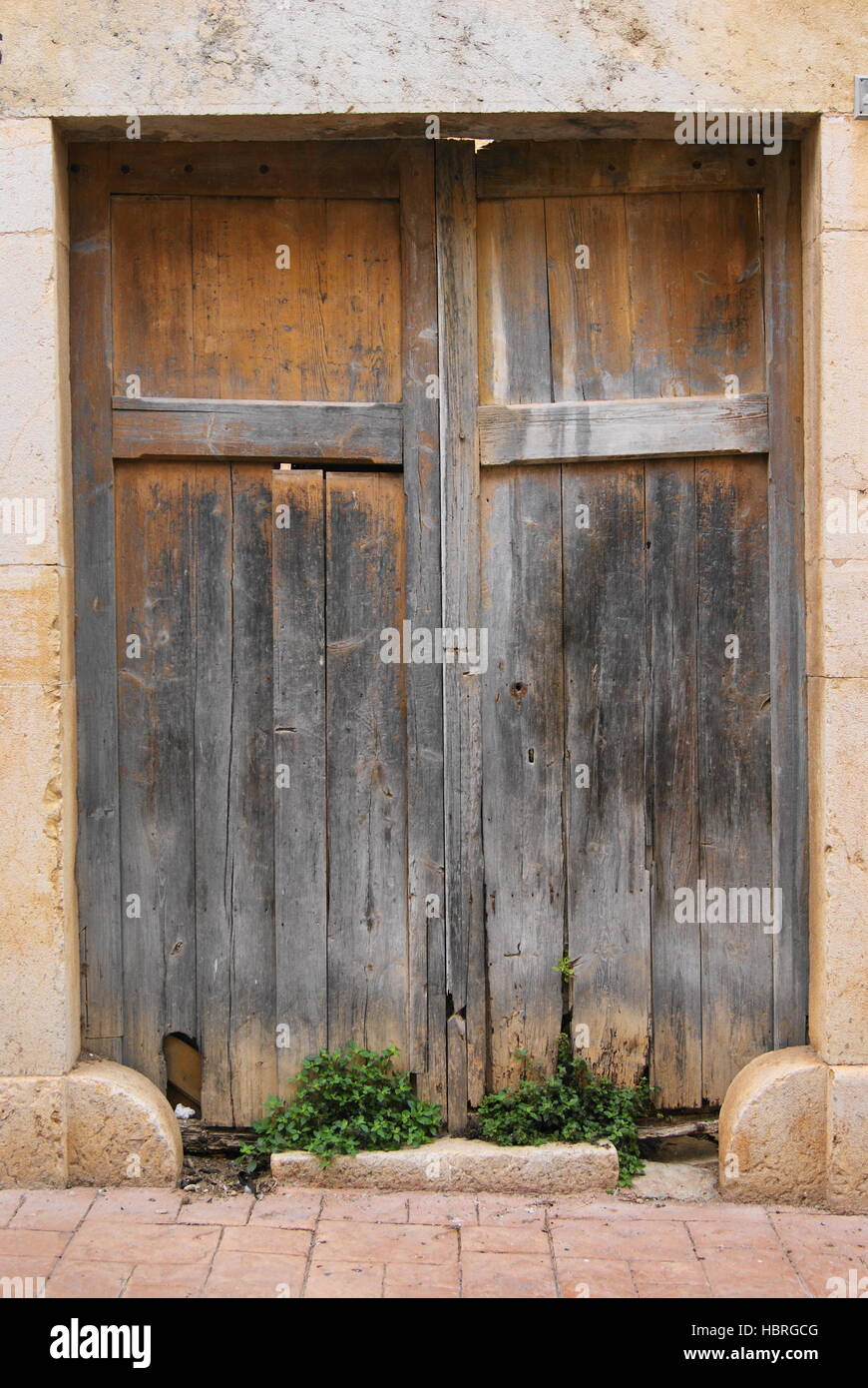 old wooden door Stock Photo