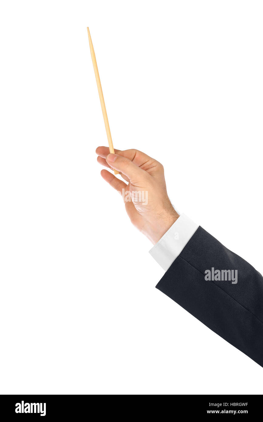 Music conductor hand Stock Photo Alamy