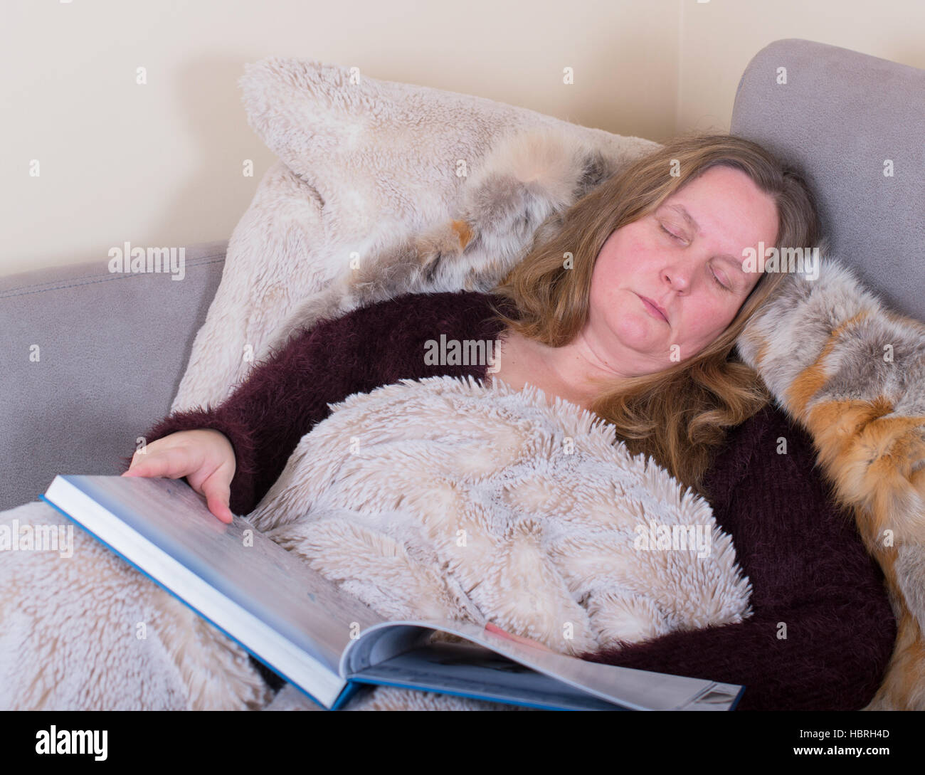 Woman is sick and sleeps Stock Photo