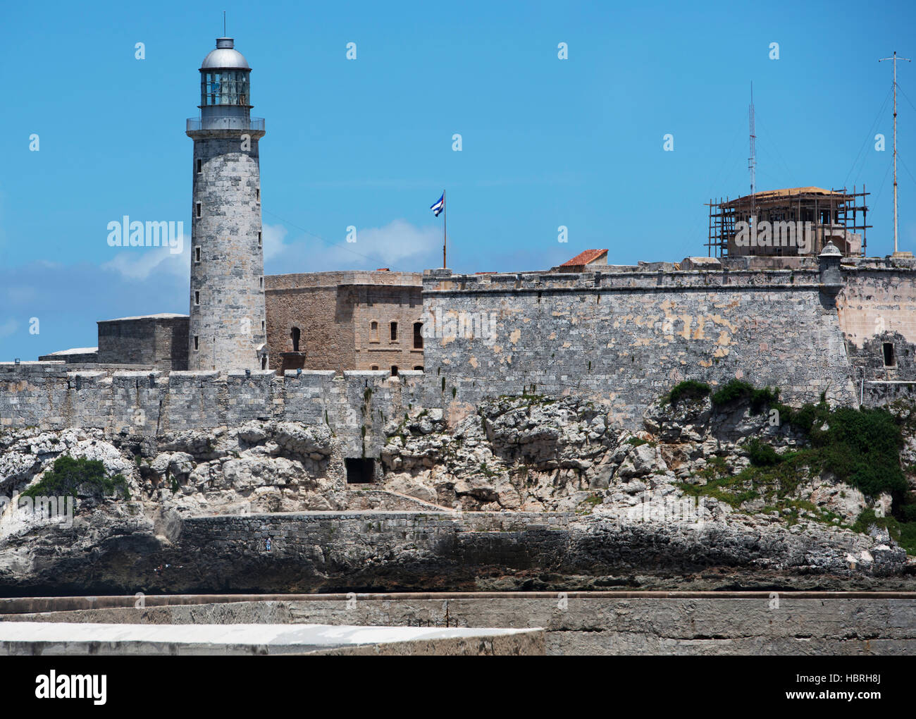 Havana City El Morro Fortress in Cuba Stock Photo