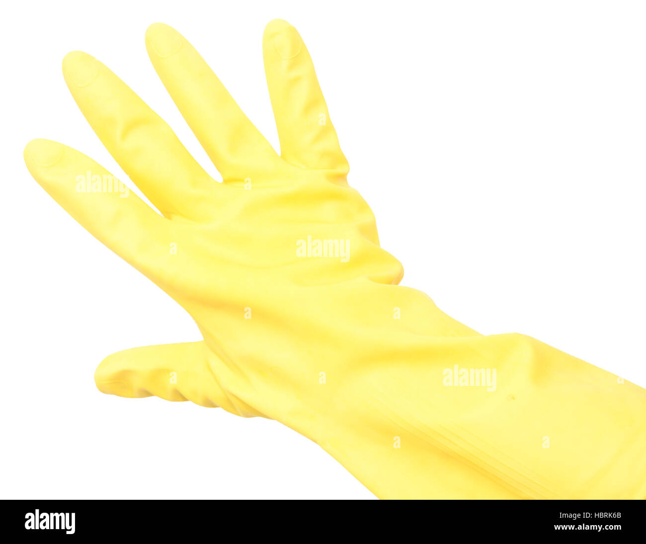Hand in glove indicating hi-res stock photography and images - Alamy