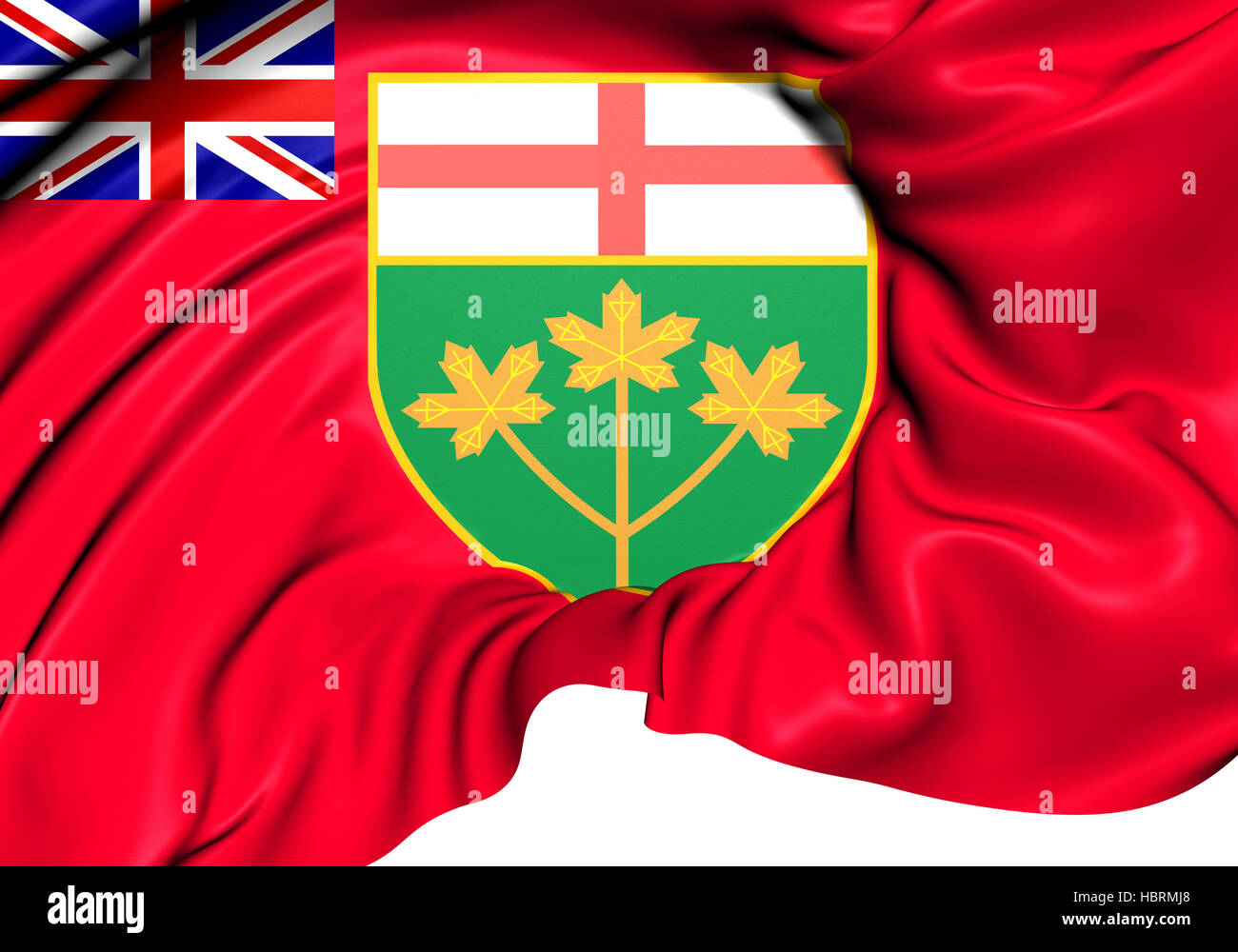 Flag of Ontario, Canada Stock Photo Alamy