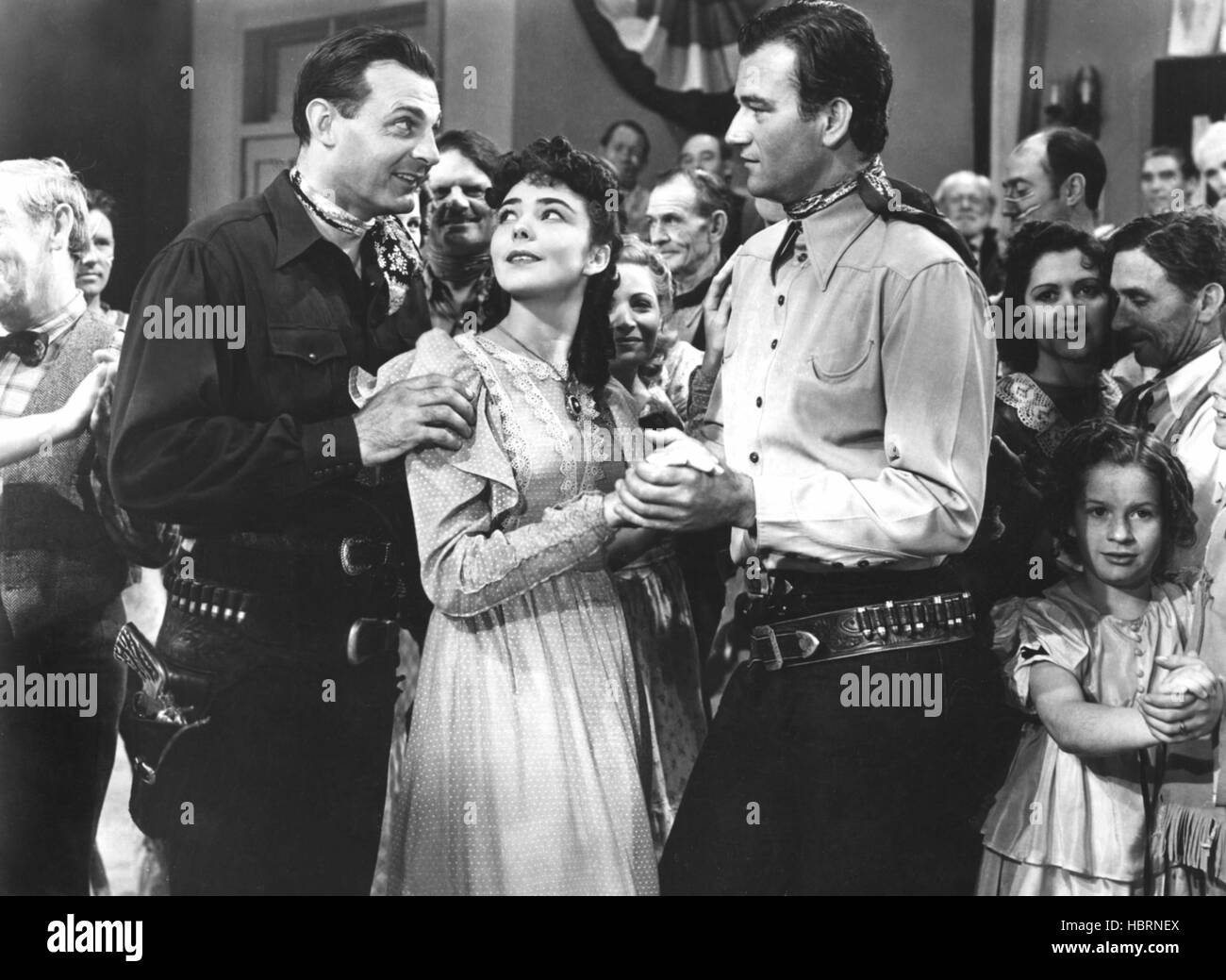 FRONTIER HORIZON, (aka NEW FRONTIER), Ray Corrigan, Jennifer Jones, John Wayne, 1939 Stock Photo