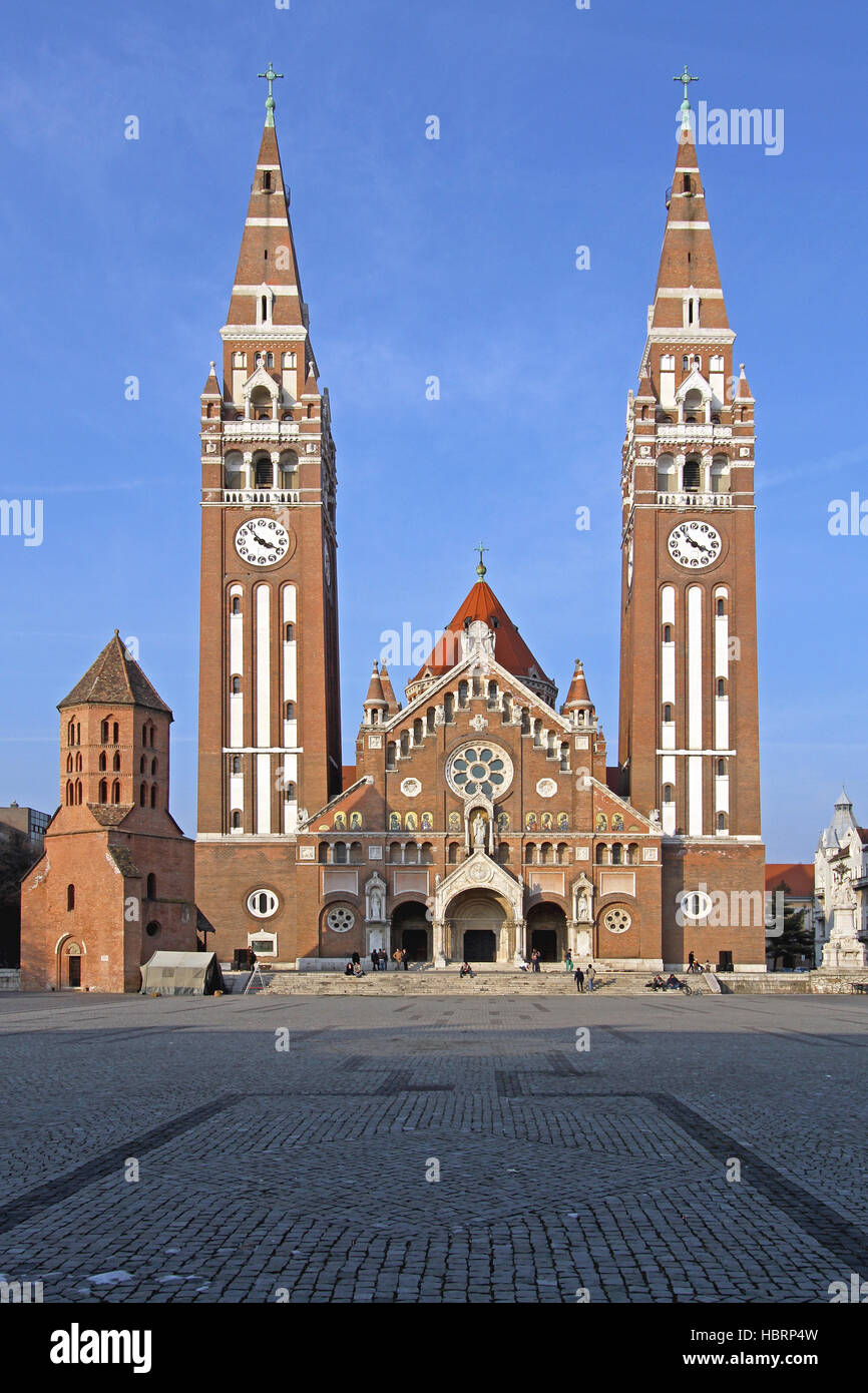 Cathedral of Szeged Stock Photo
